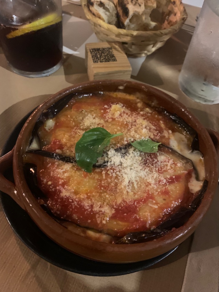 Carta de Pizzerías en La Coruña, Terra Mia-Pizzería Contemporánea Napoletana, Parmigiana di melanzane