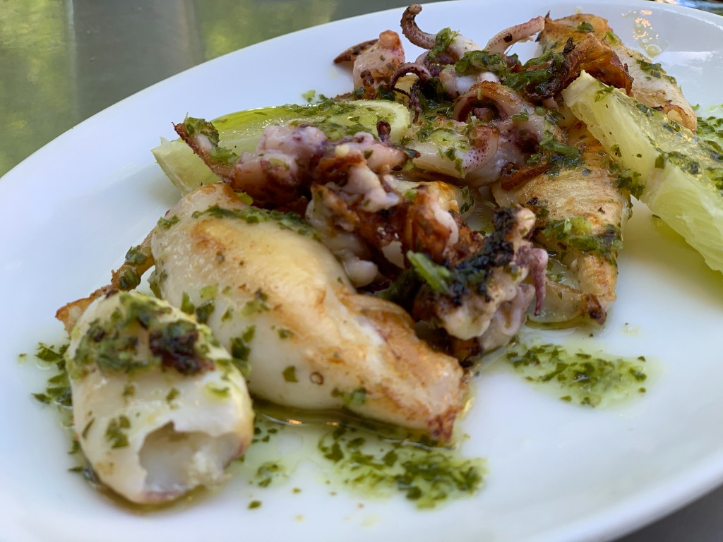 Menu of Bars in Barcelona, Bar La Principal, Calamares a la plancha