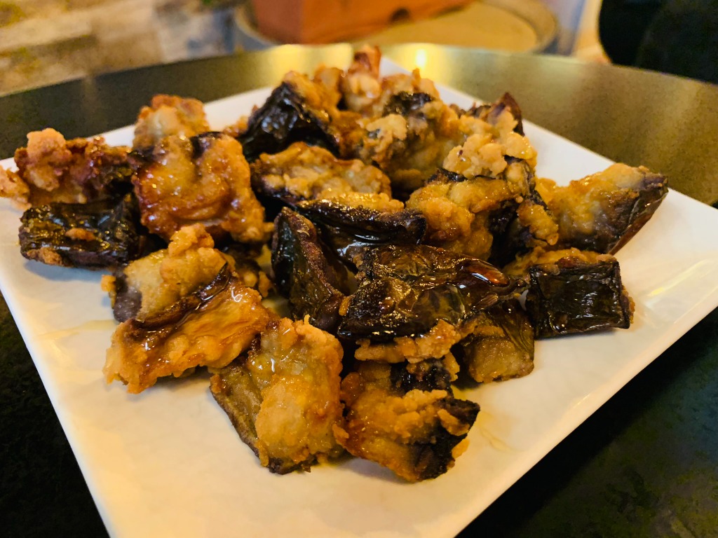 Menu of Bars in Barcelona, Celler Cala del Vermut, Berenjenas con miel