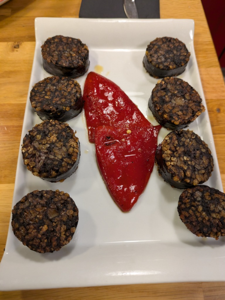 Menu of Bars in Zaragoza, Taberna El Sardi, Morcilla de Sotopalacios