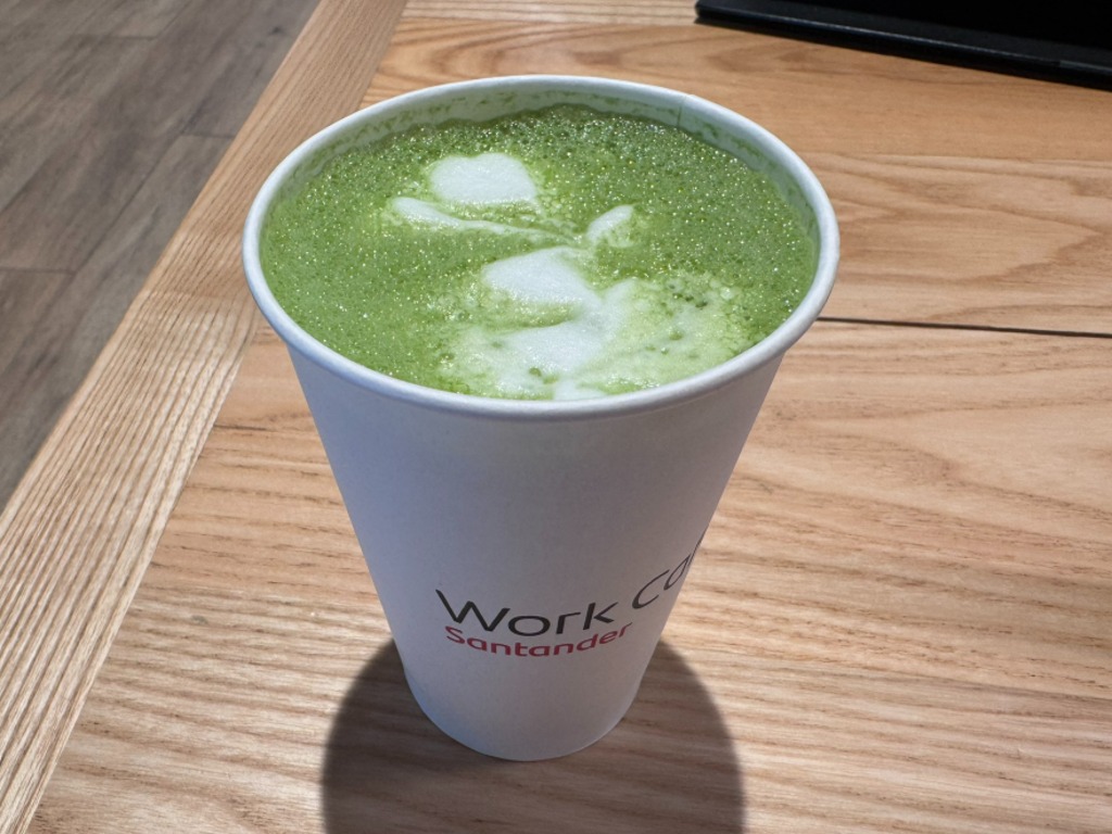 Menu of Coffee Shops in Barcelona, Santander Work Café - Banco Santander, Matcha Latte