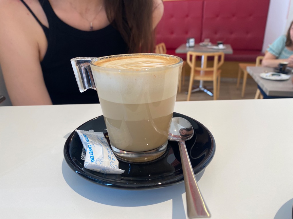 Menu of Coffee Shops in Murcia, Confitería Espinosa e Hijos SL, Café con leche