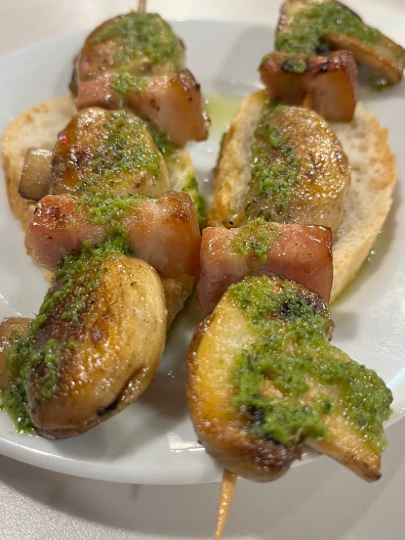 Menu of Beer Halls in Benidorm, Tortilleria de Benidorm, Pincho de champiñones plancha