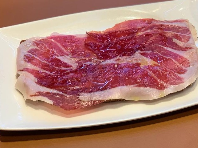 Menu of Restaurants in Pamplona, Cervecería Txirrintxa, Tosta de jamón ibérico