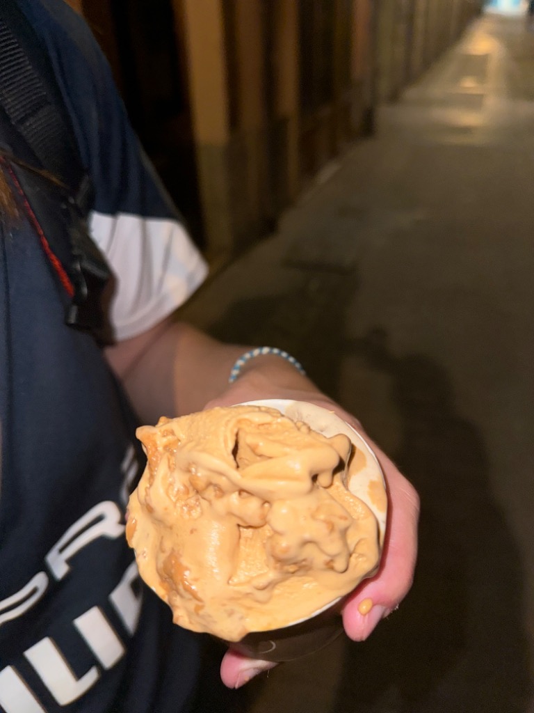 Carta de Heladerías en Valencia, Gelateria La Romana, Helado de nocciola y de caramelo salado