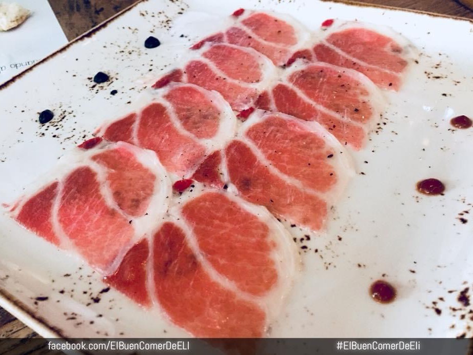 Carta de Restaurantes en Alicante, Moments Bar, Carpaccio de ventresca de atún Balfegó