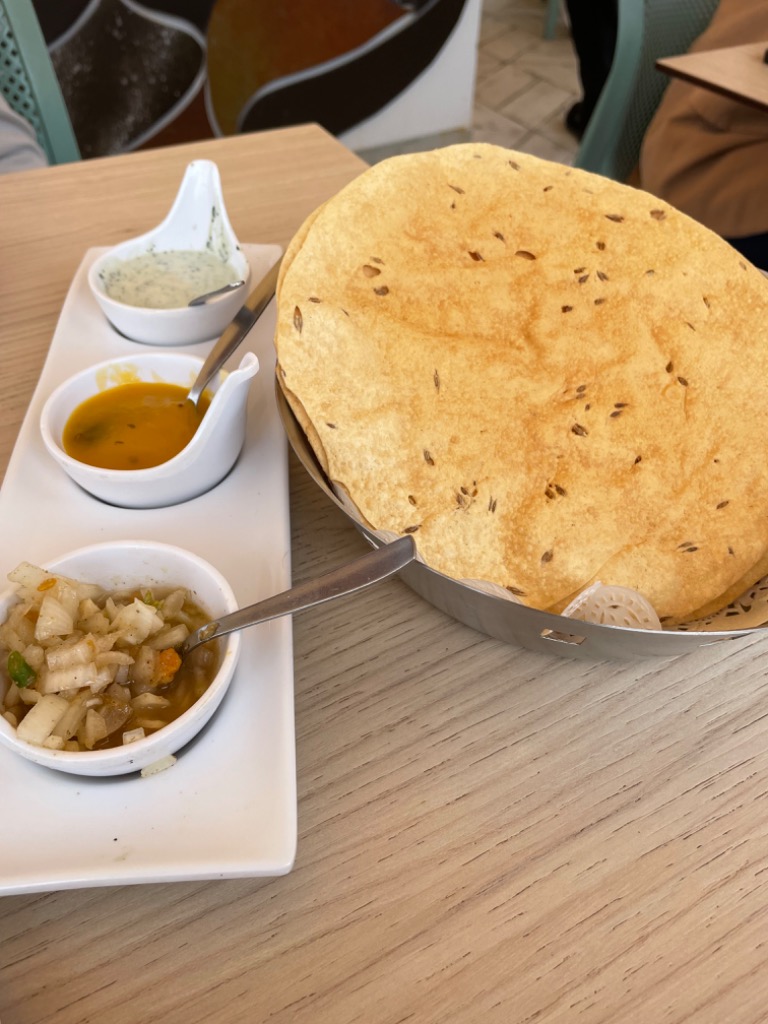 Carta de Restaurantes en Altea, Crown of India, Papadum