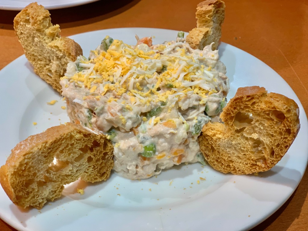 Menu of Restaurants in Barcelona, Bosque Palermo, Ensaladilla rusa