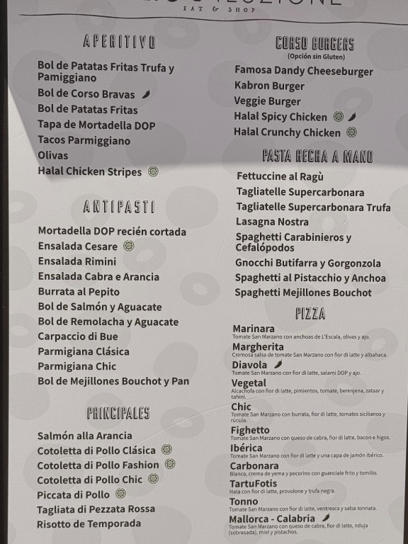 Valoración y opiniones de comida y bebida en Barcelona, Corso Iluzione, Corso Iluzione