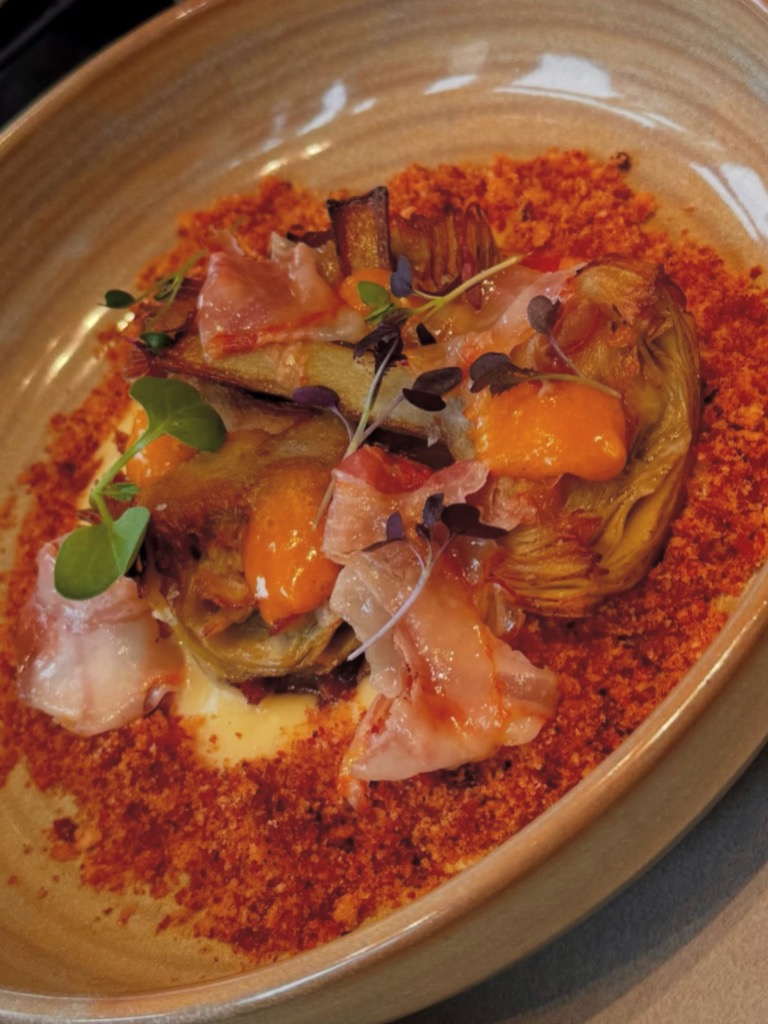 Menu of Restaurants in Barcelona, El Nido del Mirlo, Alcachofas con Parmentier