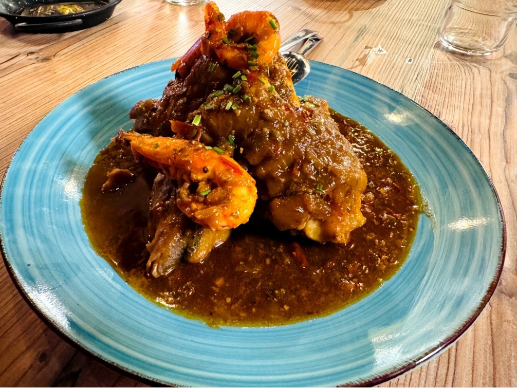 Menu of Restaurants in Barcelona, El Rebost de Sant Antoni, Pies de cerdo guisados con gamba roja