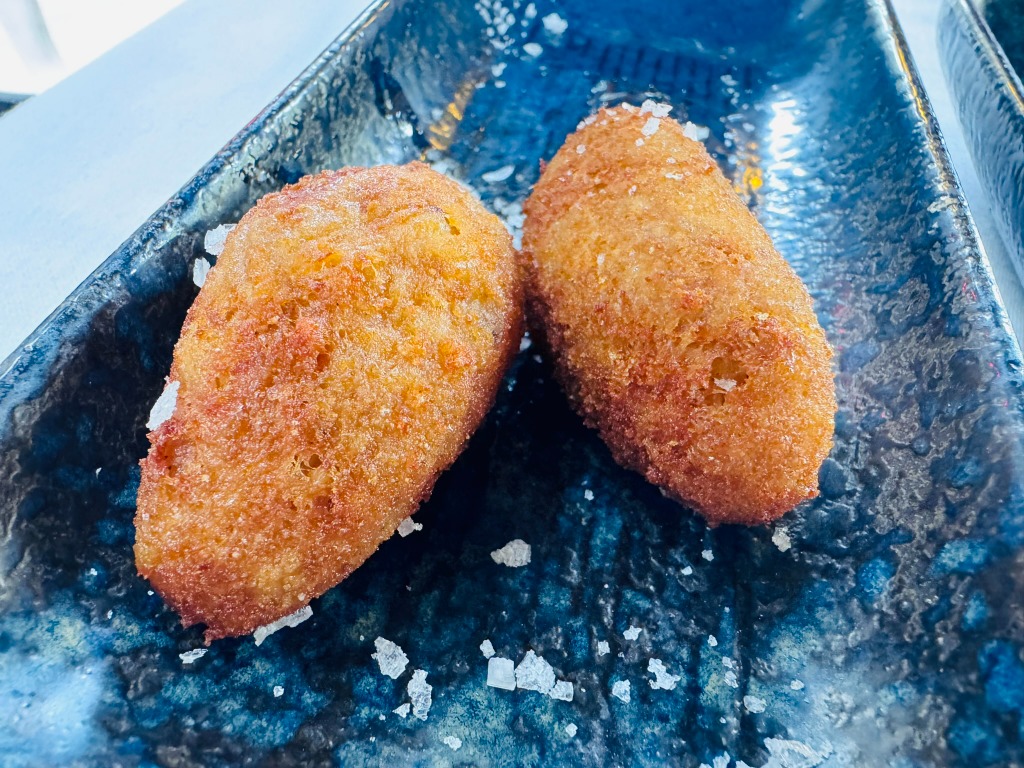 Menu of Restaurants in Barcelona, Flamant, Croquetas de gamba y vieira