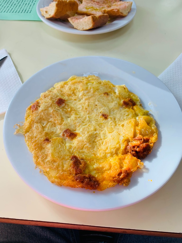 Menu of Restaurants in Barcelona, Gelida, Tortilla de sobrasada