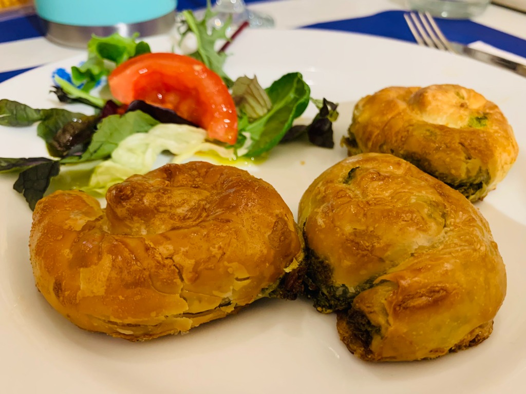 Menu of Restaurants in Barcelona, Greek Aribau, Spanakopita