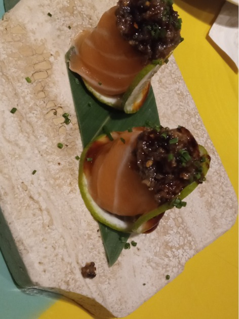 Menu of Restaurants in Barcelona, Ikibana, Gunkan crujiente
