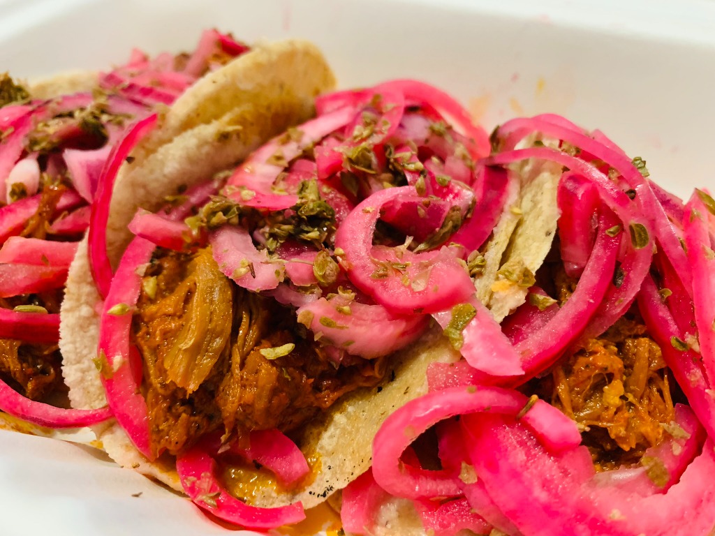 Menu of Restaurants in Barcelona, La Pachuca, Taco de cochinita Pibil