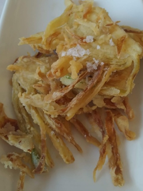 Carta de Restaurantes en Barcelona, La Palmera, Alcachofas en harina y fritas