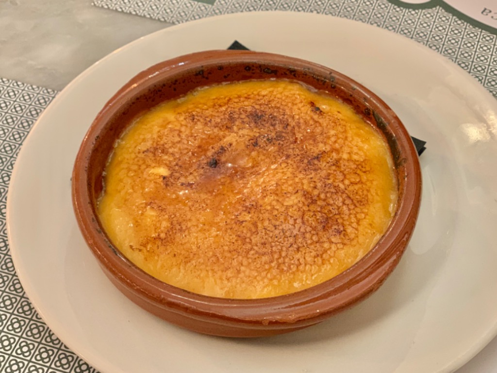 Menu of Restaurants in Barcelona, L'Arrosseria Xàtiva Sant Antoni, Crema catalana tradicional