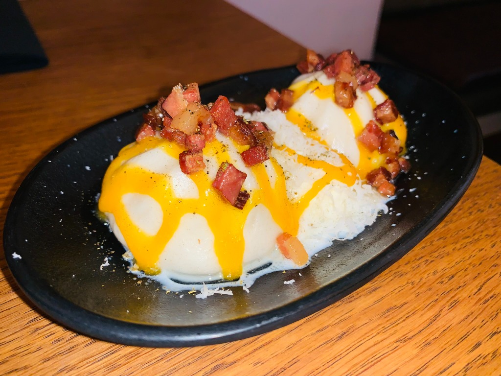 Menu of Restaurants in Barcelona, Last Monkey, Bao-zi "a la Carbonara"
