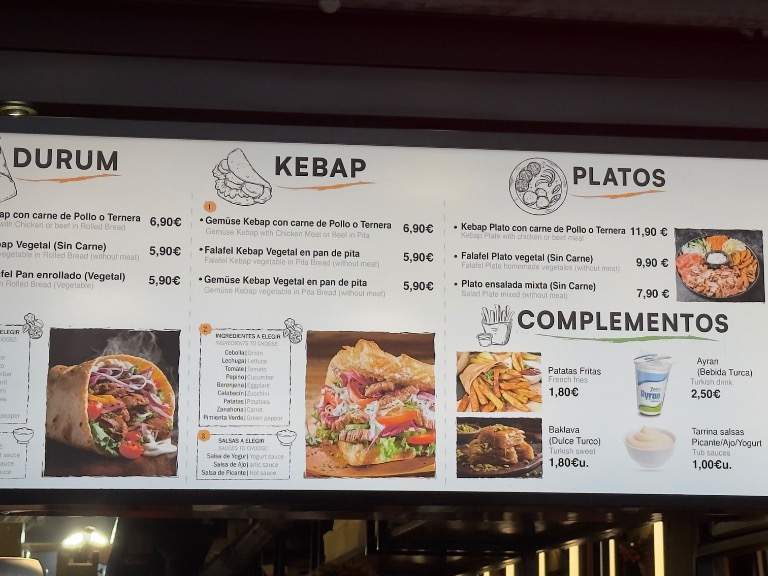 Valoración y opiniones de comida y bebida en Barcelona, Mustafa's Can Gemüse Kebap, Mustafa's Can Gemüse Kebap