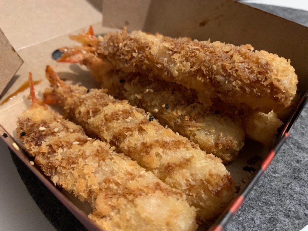 Menu of Restaurants in Barcelona, Orimaki Sushi Moura, Ebi tempura (6ud)