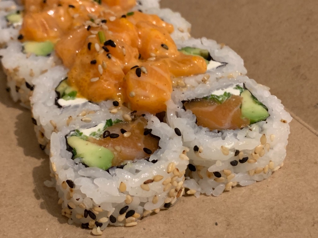 Menu of Restaurants in Barcelona, Orimaki Sushi Moura, Spicy Salmon Roll