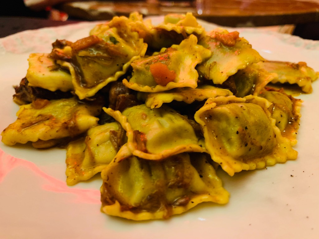 Menu of Restaurants in Barcelona, Ostaia Cucina Italiana, Ravioli Au-Tüccu