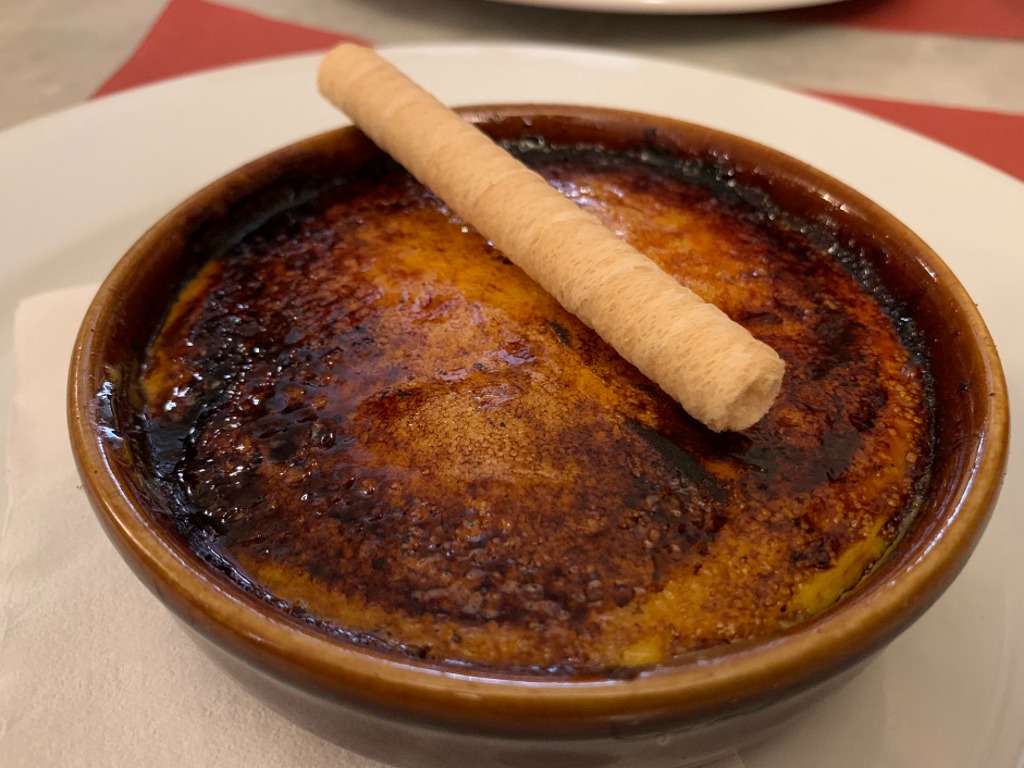 Menu of Restaurants in Barcelona, Taverna La Llesca Travessera, Crema catalana