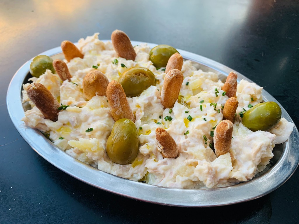 Menu of Restaurants in Barcelona, Vermuteria La Guapa, Ensaladilla rusa "barriguita"