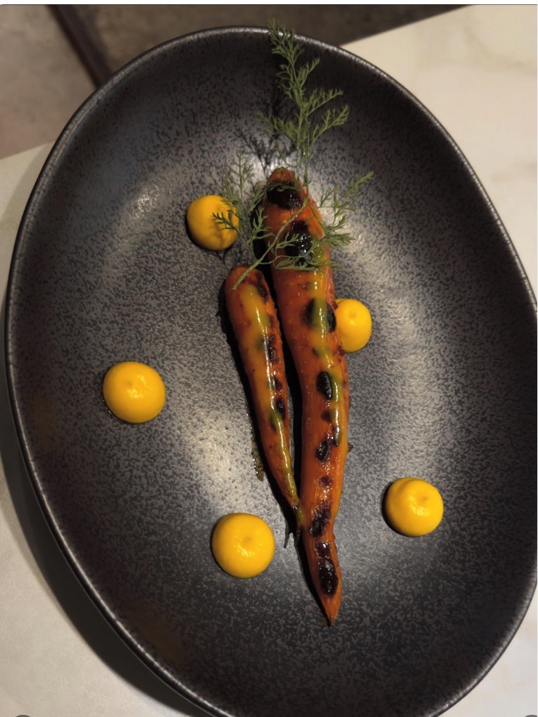 Carta de Restaurantes en Barcelona, Xavier Pellicer, Zanahoria a la brasa, pil-pil de naranja