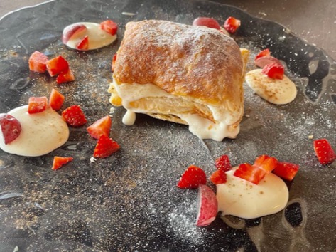 Carta de Restaurantes en Benidorm, Restaurante ConBrassa, Milhojas rellenas arroz con leche