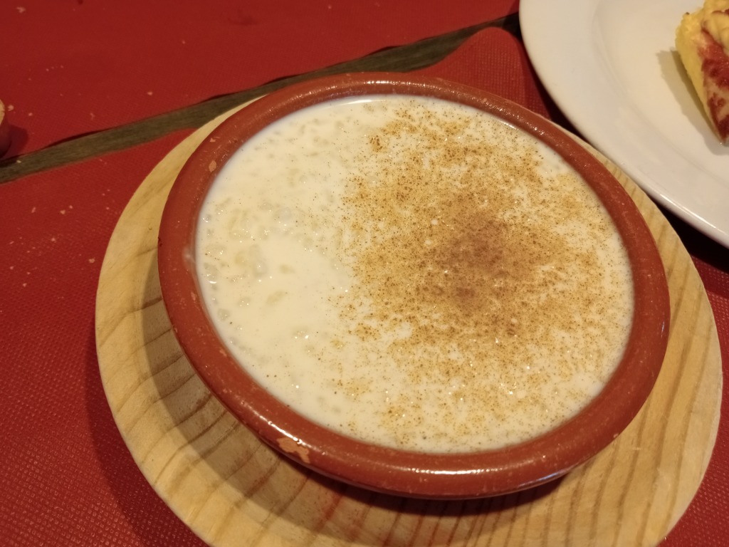 Menu of Restaurants in Burguete, Aritza, Arroz con leche