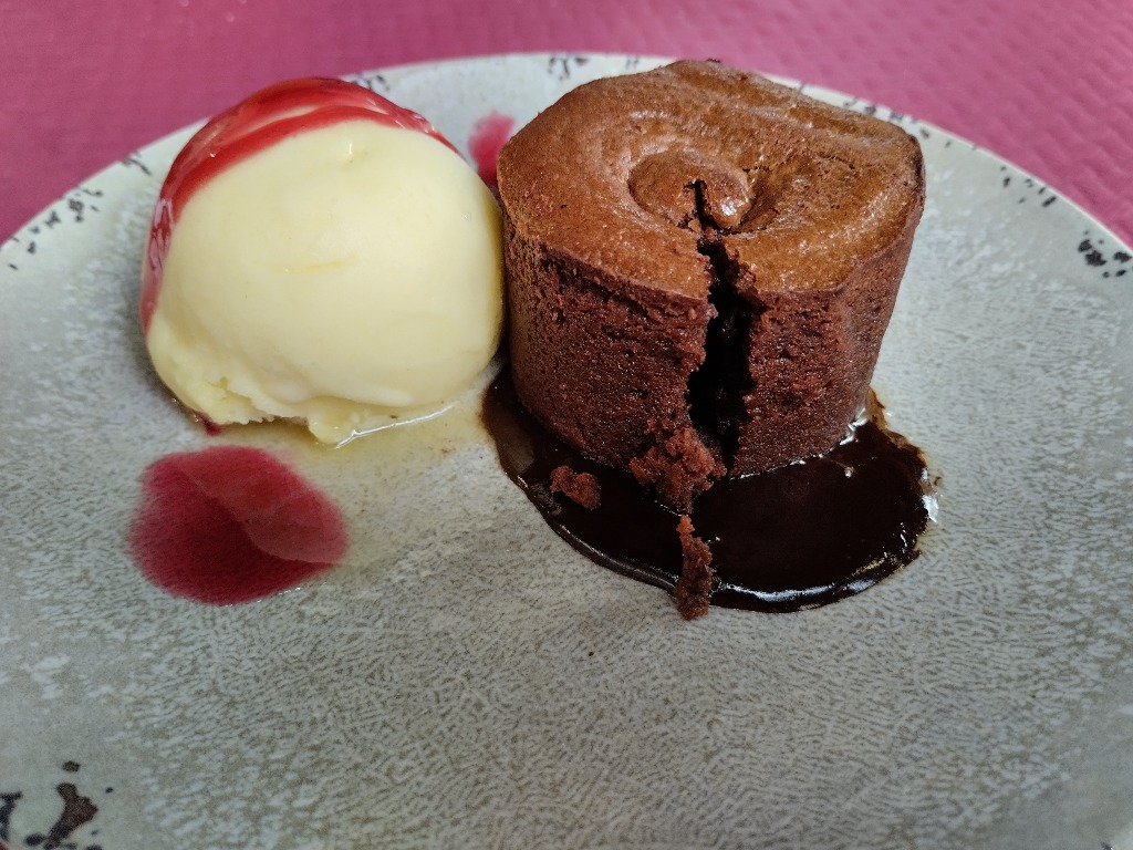 Carta de Restaurantes en Cenera, Restaurante La Panoya, Coulant de chocolate