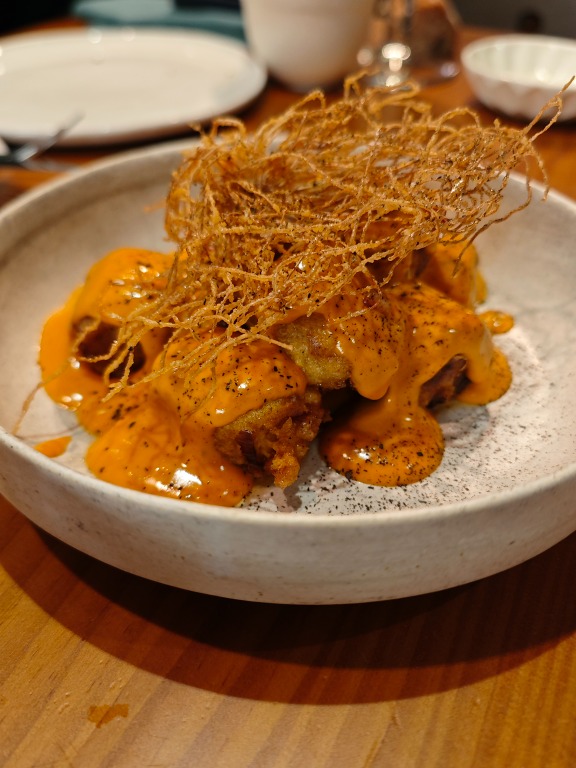 Menu of Restaurants in Coruña, Millo Orzan, Puerros en adobo