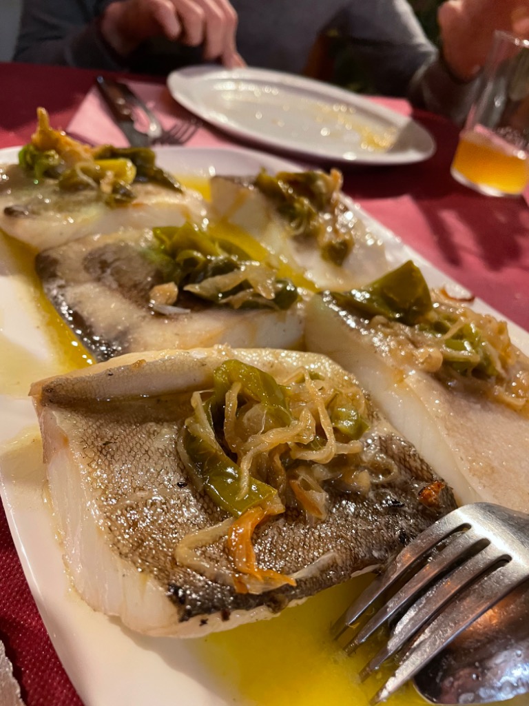 Carta de Restaurantes en Donamaria, Donamariko Herriko Ostatua, Bacalao con pimientos