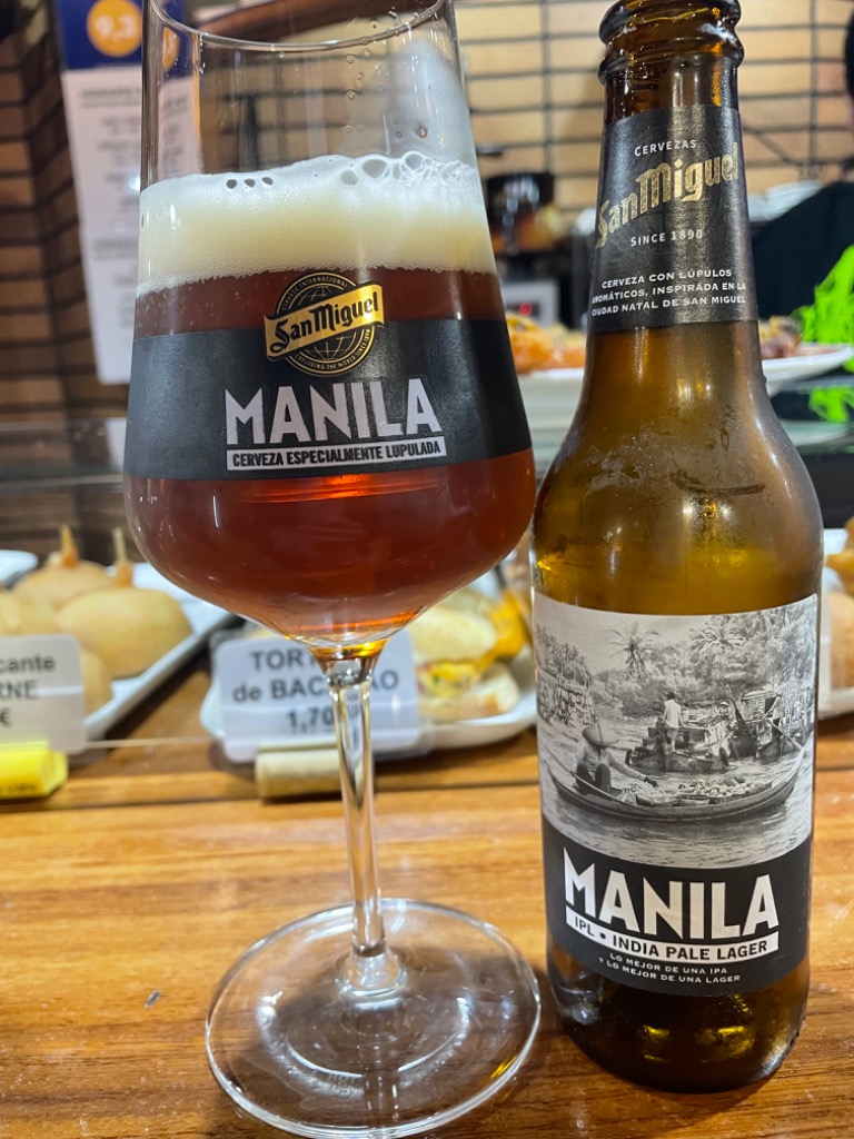 Carta de Bares en Doneztebe, Ameztia Bar, Cerveza Manila San Miguel