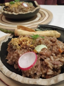 Carta de Restaurantes en Donostia, Restaurante Ikaitz, Arroz meloso de pato confitado y hongos