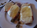 Carta de Restaurantes en Formentera, Restaurant Can Rafalet, Tostada de sobrasada con queso de Mahon