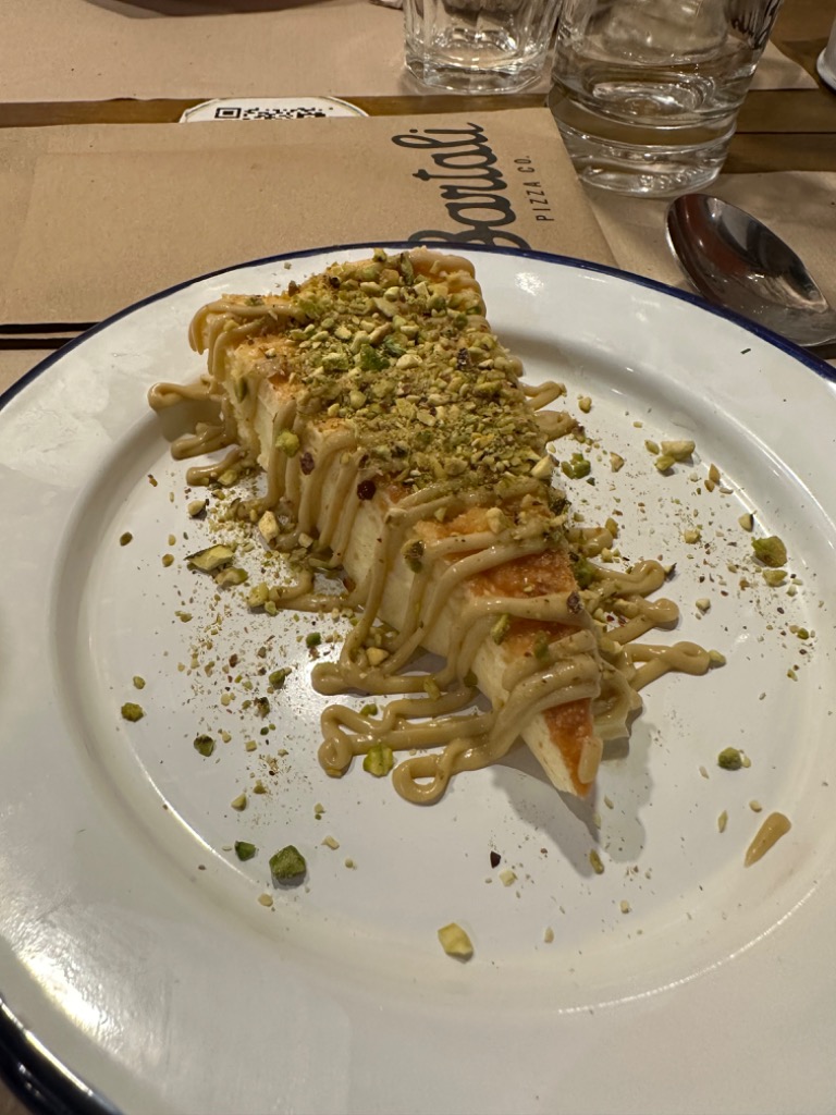 Menu of Restaurants in Girona, Bartali Pizza Co., Pastel de queso