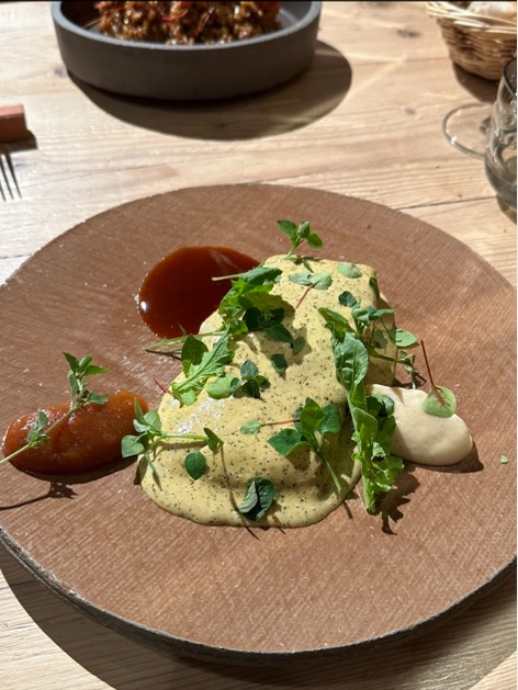 Carta de Restaurantes en Girona, Terram Restaurant, Rodaballo asado al horno con su pil-pil de menta y limón