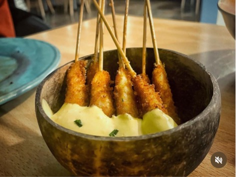 Carta de Restaurantes en Lepe, El Albero Gastrobar, Crujiente de Langostino