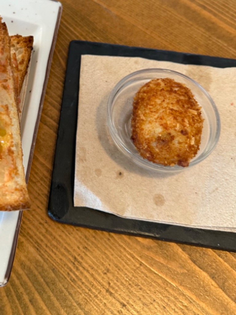 Menu of Restaurants in Llafranc, Marmara Llafranc, Croqueta de berenjena