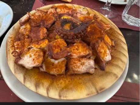 Carta de Restaurantes en Los Cristianos, El Ventorrillo, Pulpo a la gallega