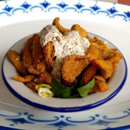 Carta de Restaurantes en Madrid, Baco y Beto - Taberna, Setas rebozadas con salsa de trufa
