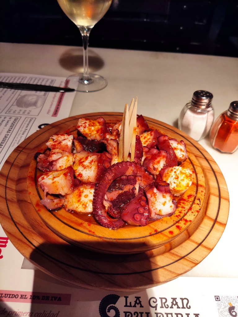 Carta de Restaurantes en Madrid, La Gran Pulpería, Pulpo a feira 1/2