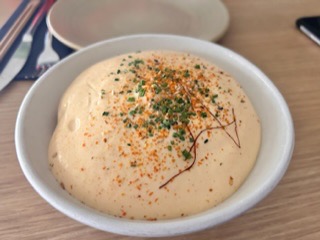 Menu of Restaurants in Málaga, Óleo Restaurante, Cocina Mediterránea Sushi Bar, Patatas bravas con espuma picante