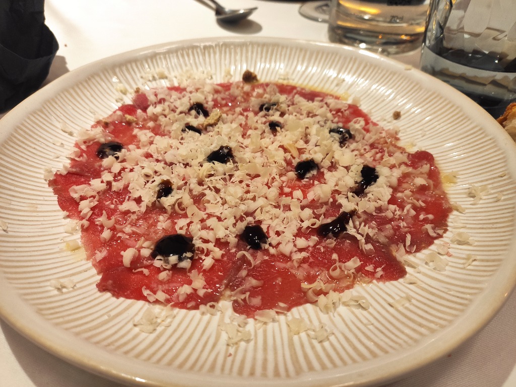 Carta de Restaurantes en Mieres del Camín, Bobela Restaurante, Carpaccio de Venado