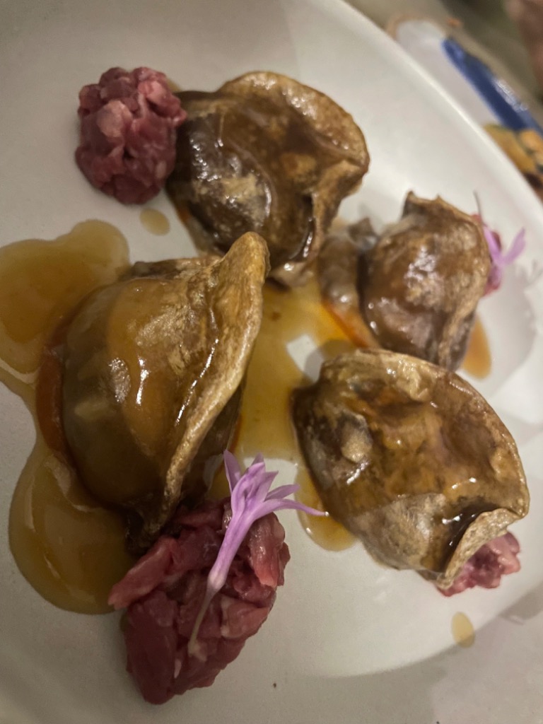 Menu of Restaurants in Montblanc, Cúmul, Gyozas de carne
