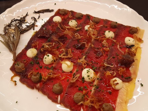 Gastronomy recommendation in Murcia: Carpaccio de picaña