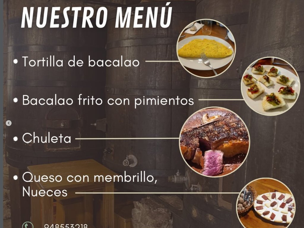 Menu of Restaurants in Murugarren, Restaurante Aldaiondo Sagardotegia, Menú sidrería